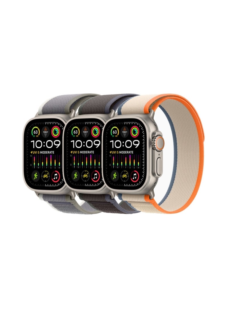 Generic (Pack of 3) Trail Loop Watch Band Strap for Apple Watch Ultra 1/2 49mm 46mm 45mm 44mm 42mm Breathable Nylon Compatible with iWatch Series 10 9 8 7 6 5 4 3 2 1 SE  - Image 1