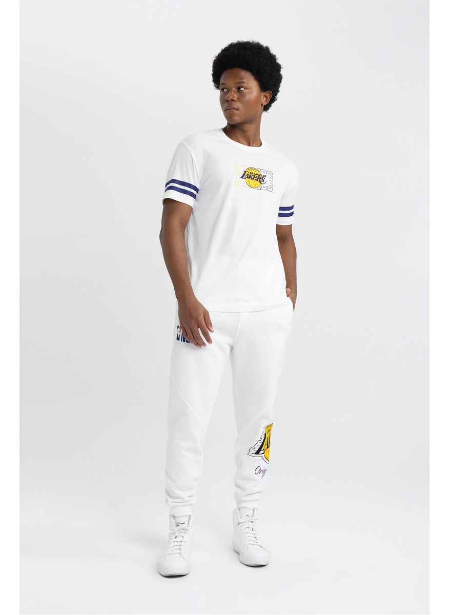 DeFacto - Man DeFactoFit NBA Los Angeles Lakers Standard Fit Short Sleeve T-Shirt - Image 1