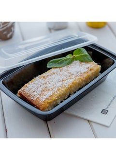Restaurantware Restaurantware-Asporto Microwavable To-Go Container - BPA Free PP Rectangular Take Out Food Container with Clear Plastic Lid - Catering & take out - 28 oz - Black - Plastic - Disposable - 100ct Box  - Image 3
