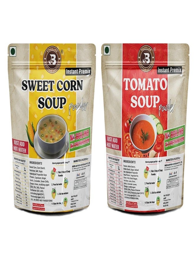 Brew Lab Soup Combo Of Sweet Corn & Tomato Soup Powder Suitable For Vending Machine-50gX2 (Pack of 2, 100 g) - Image 1