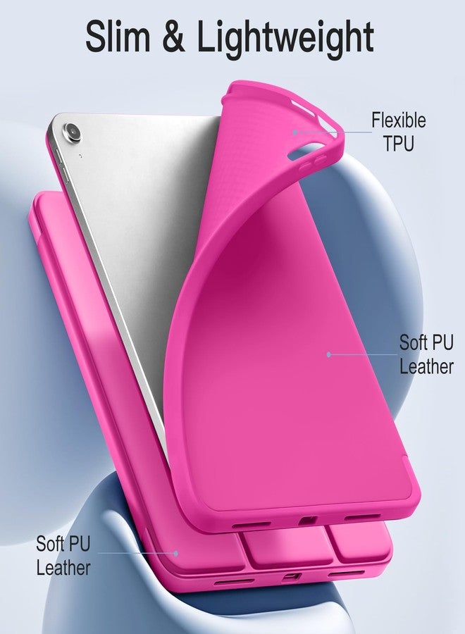 Akkerds جراب Akkerds متوافق مع iPad (A16) الجيل الحادي عشر 11 بوصة 2025، وجراب iPad الجيل العاشر 10.9 بوصة 2022 مع حامل قلم، غطاء حماية ثلاثي الطي رفيع مع ظهر TPU ناعم، لون وردي - Image 5