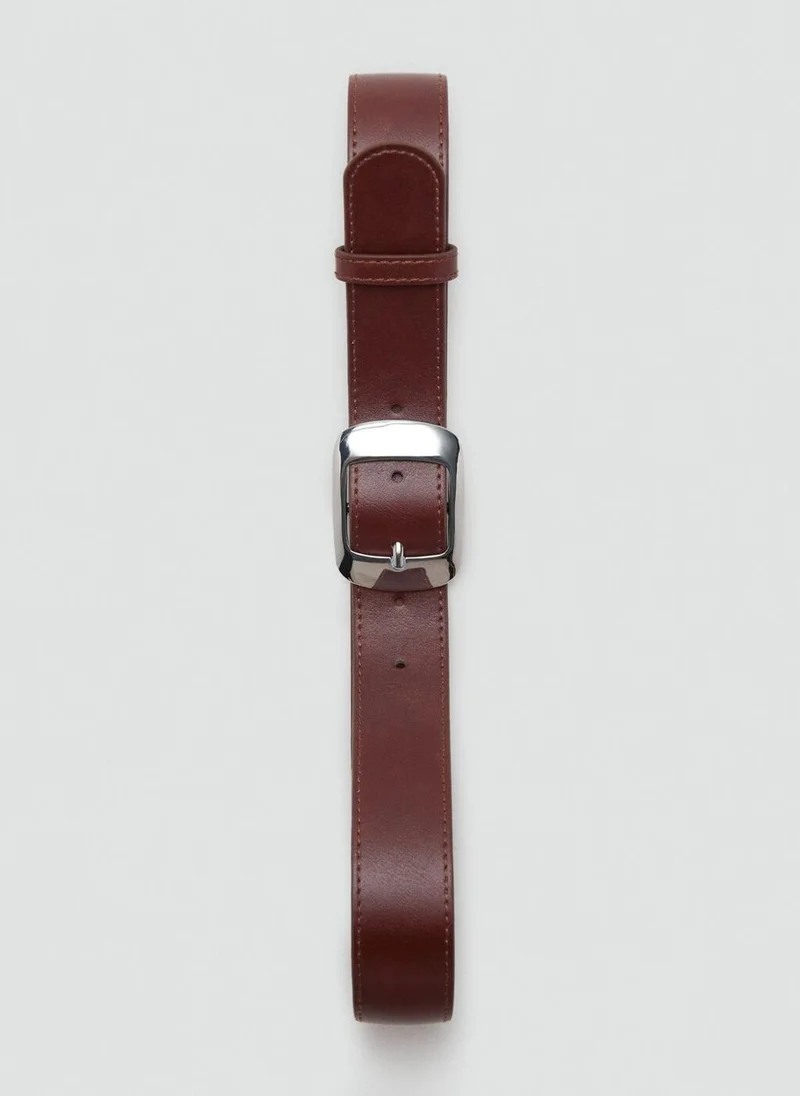 MANGO Square buckle belt