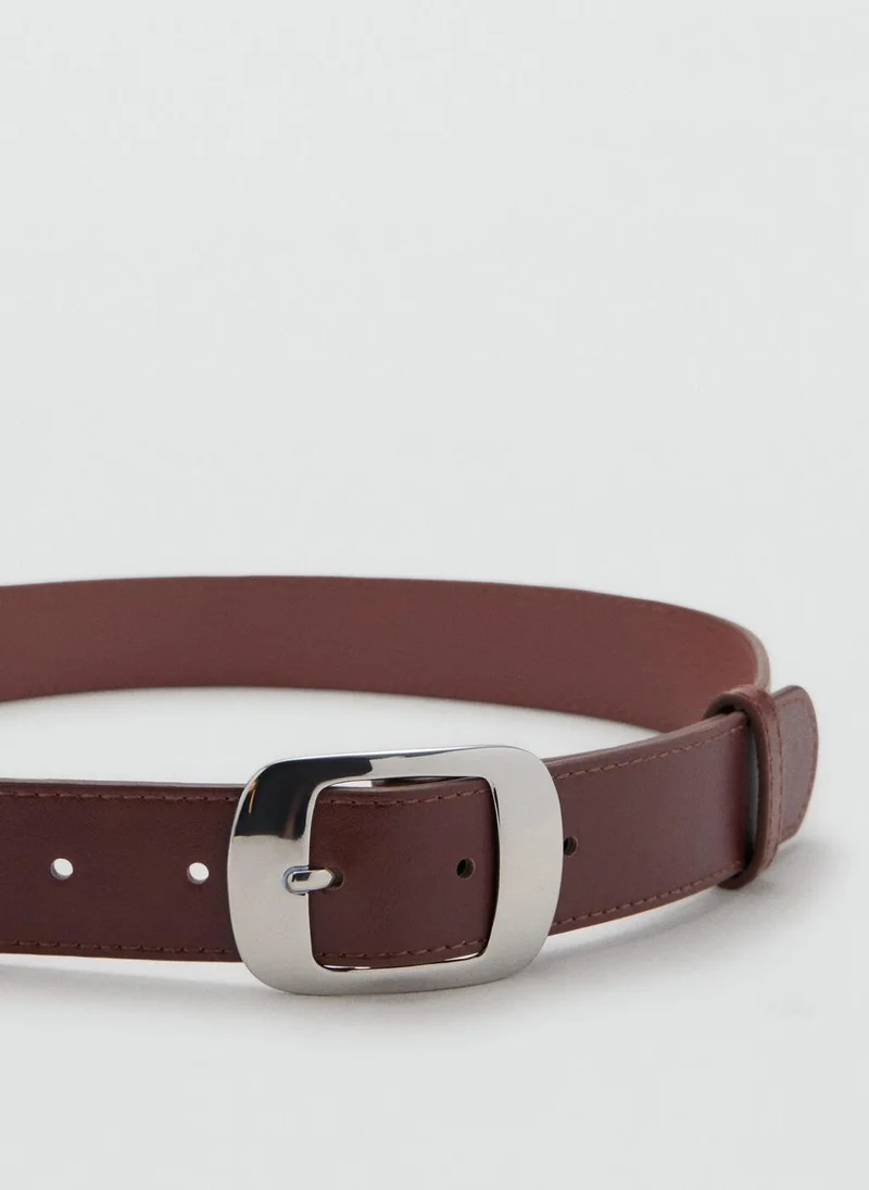MANGO Square buckle belt