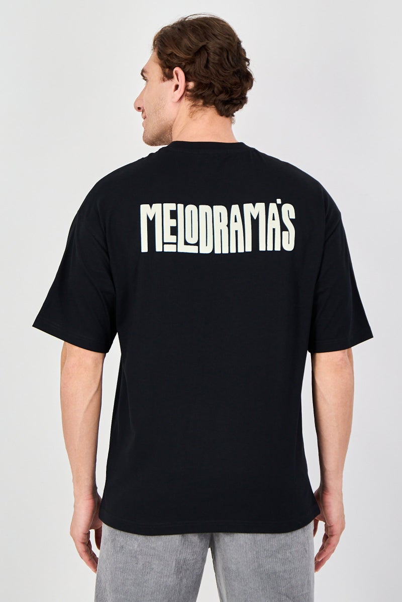 Ketch Men Crew Neck Short Sleeve Graphic Print T-Shirt, Black - Image 3