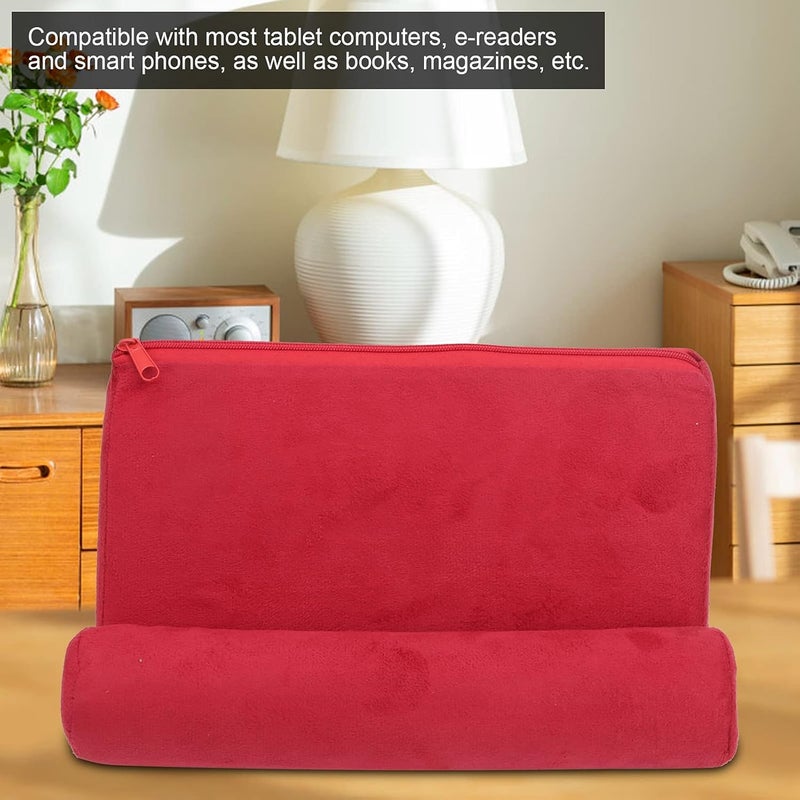 klarako Pillow Tablet Stand, Portable Mobile Phone Support Bed Rest Cushion Tablet Reading Holder Tablet Pillow Stand Holder for Tablet Book Kindle Tab Stand Holder for Bed Armrests Carpet, 9.6x6.5x4.7 in - Image 4