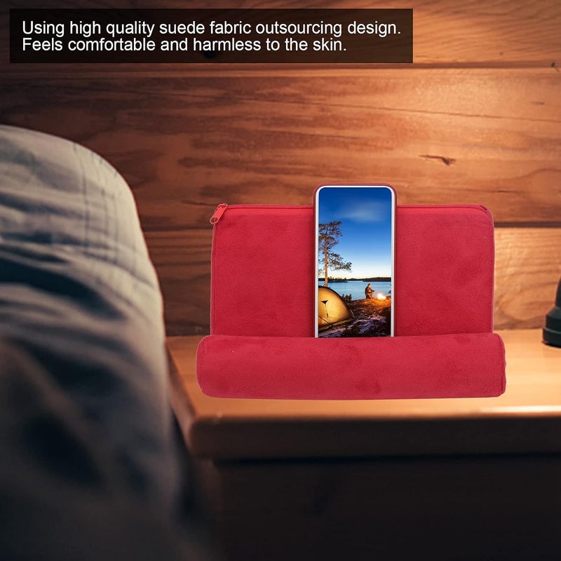 klarako Pillow Tablet Stand, Portable Mobile Phone Support Bed Rest Cushion Tablet Reading Holder Tablet Pillow Stand Holder for Tablet Book Kindle Tab Stand Holder for Bed Armrests Carpet, 9.6x6.5x4.7 in - Image 2