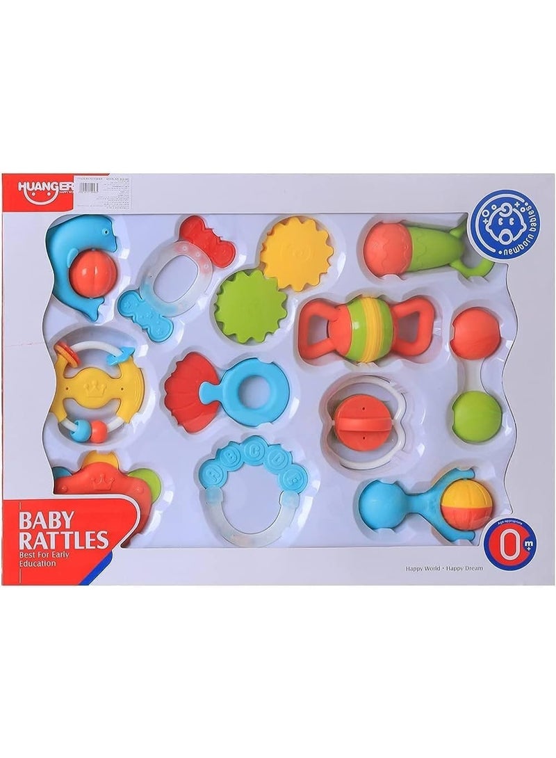 HUANGER Baby Rattles Set – 12 Pieces, Safe Sensory & Early Development Toys - Image 4