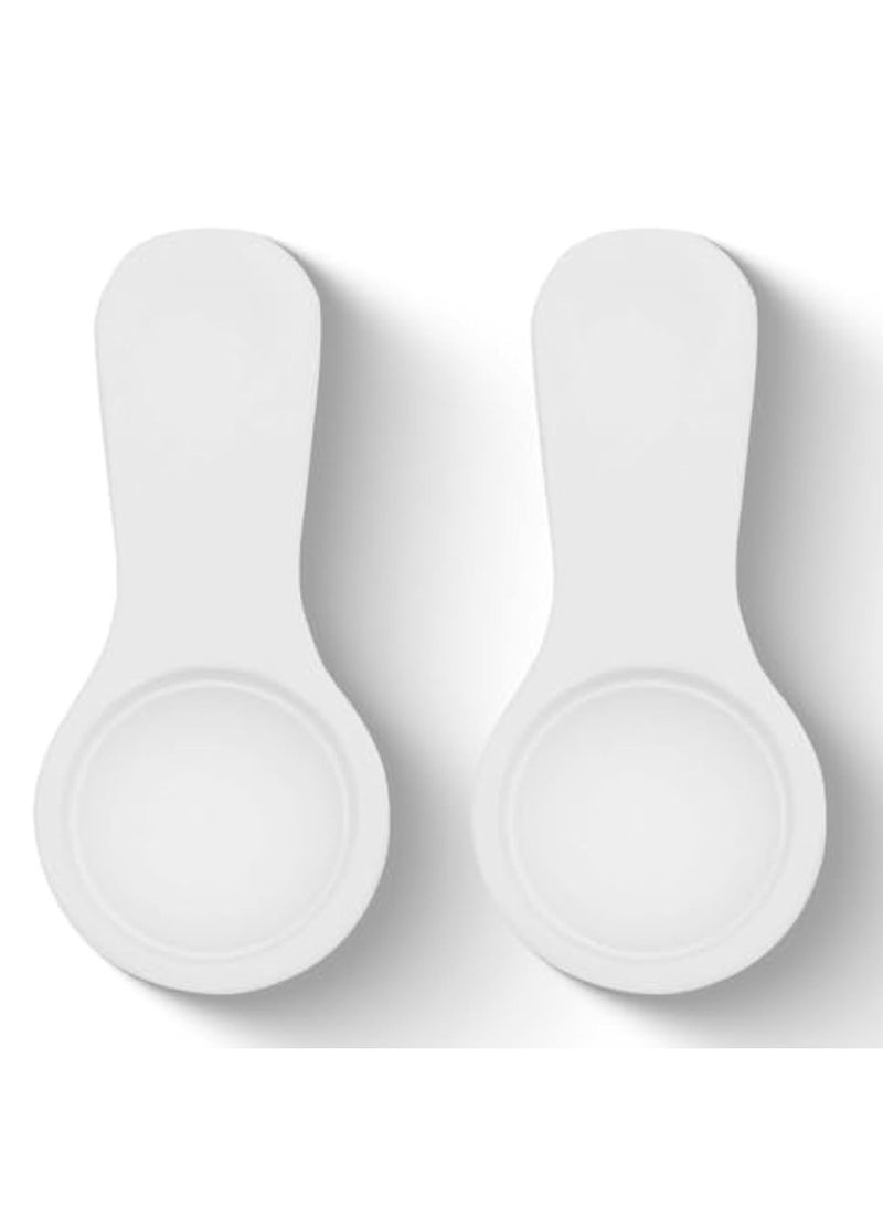 KASTWAVE ملعقتان 2 قطعة من الأرض الدياتومية، درجة غذائية، ملاعق صغيرة لبرطمانات التوابل، ماصات للرطوبة لتخزين الطعام، ملاعق عسل للشاي، مناسبة للحبوب، حبوب القهوة، الشاي، الأطعمة المجففة - Image 1