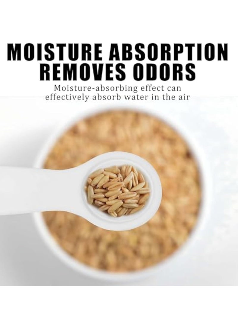 KASTWAVE ملعقتان 2 قطعة من الأرض الدياتومية، درجة غذائية، ملاعق صغيرة لبرطمانات التوابل، ماصات للرطوبة لتخزين الطعام، ملاعق عسل للشاي، مناسبة للحبوب، حبوب القهوة، الشاي، الأطعمة المجففة - Image 3