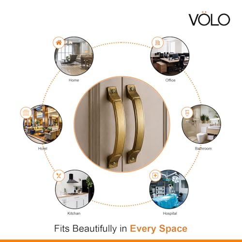 VOLO Antique Finish Door and Window Handle for Home, Kitchen, and Office Doors - Cabinet and Window Handle (Model: R-137) (Pack of 2, 96MM (4 Inch)) - Image 4