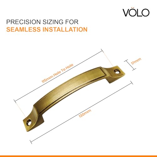 VOLO Antique Finish Door and Window Handle for Home, Kitchen, and Office Doors - Cabinet and Window Handle (Model: R-137) (Pack of 2, 96MM (4 Inch)) - Image 2