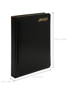 FIS FIS A5 Diary 2025 (English) Golden Bonded Leather, Black - FSDI26EGB25BK  - Image 4