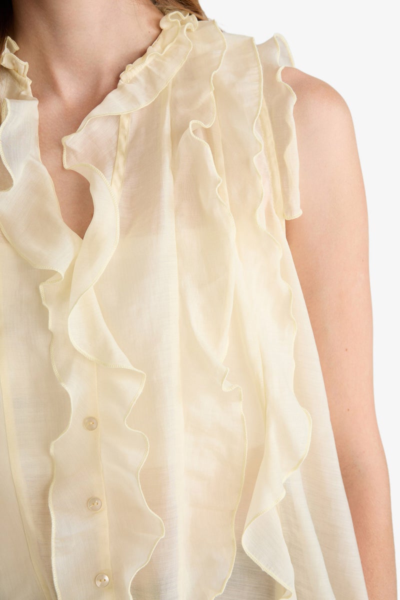DeFacto Beige Woman Regular Fit Short Sleeve Blouse Casual - Image 5