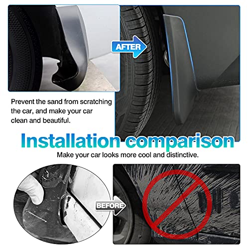 Autorder Mud Flaps for 2022 2023 2024 2025 Tucson NX4 Accessories Splash Guards Fender Flares Mudflap Front and Rear Mud Guard Set of 4 - Image 4