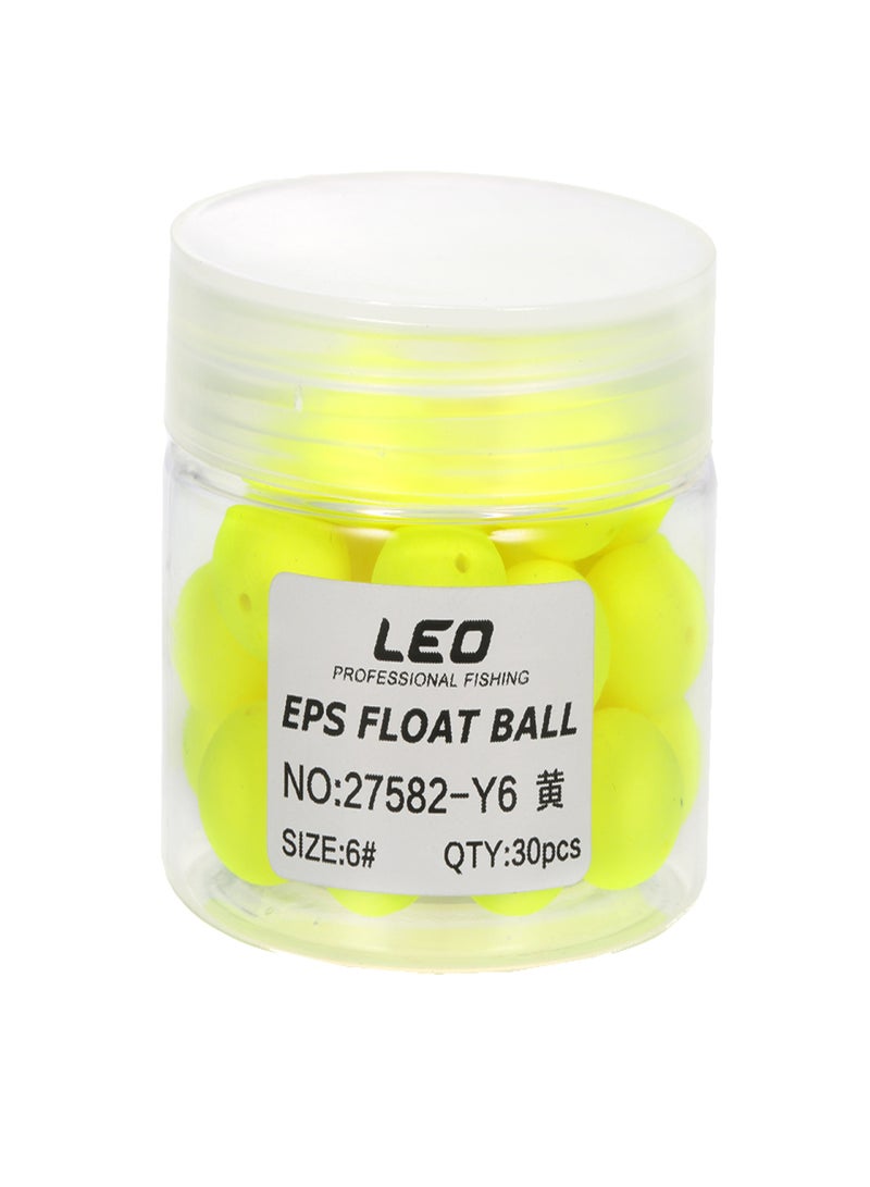 LEO 30pcs Bean Shape EPS Fishing Foam Float Ball Globular Buoy Outdoor Sea Fishing Accessory - Image 1
