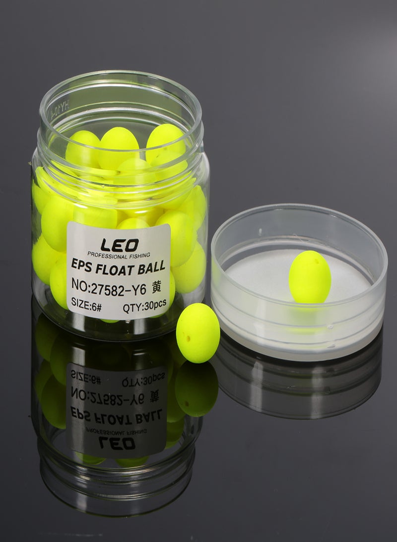 LEO 30pcs Bean Shape EPS Fishing Foam Float Ball Globular Buoy Outdoor Sea Fishing Accessory - Image 3
