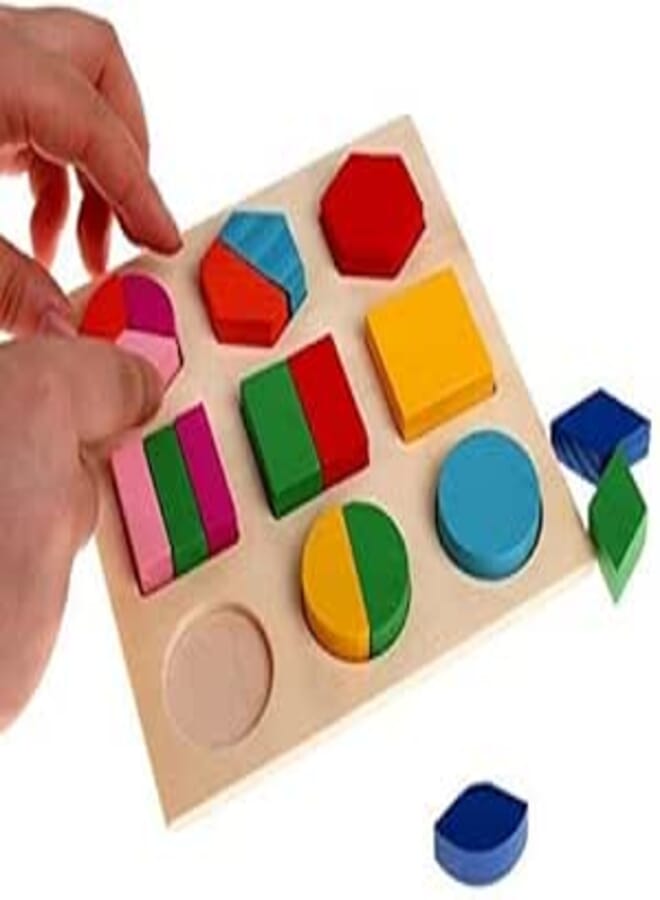 Fedet Educational Engineering Toy for Kids Wooden Puzzle Toys Building Blocks Early Childhood and Infant (#1)