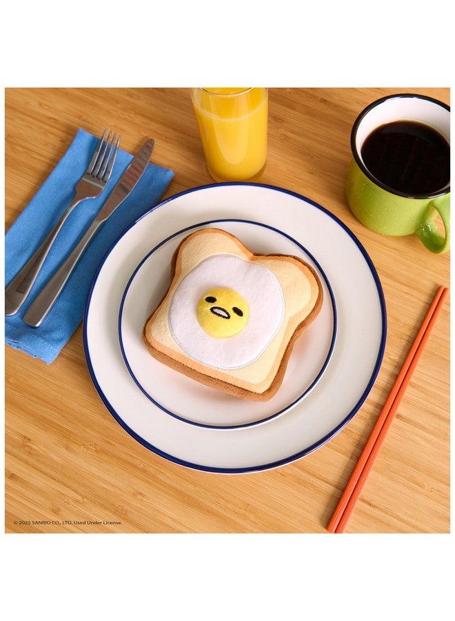 GUND Sanrio Gudetama The Lazy Egg Stuffed Animal, Gudetama Egg Toast Plush Toy for Ages 1 and Up, 5” - Image 2