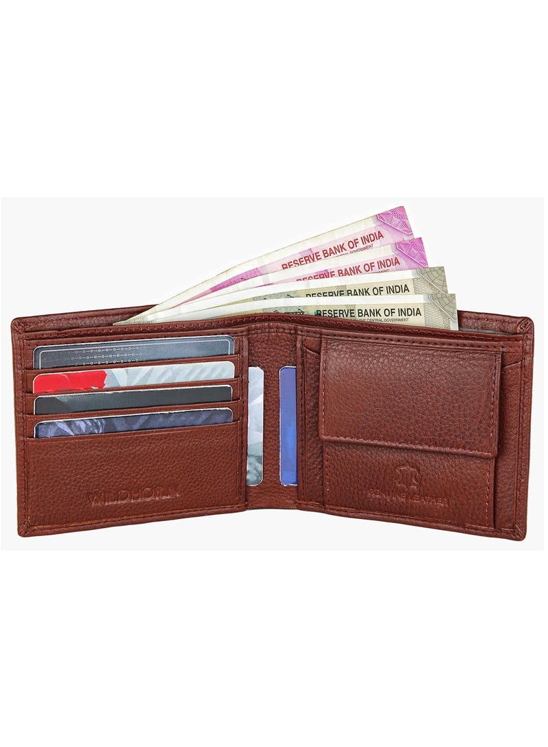 WildHorn RFID Protected Leather Wallet for Men, Brown - Image 3