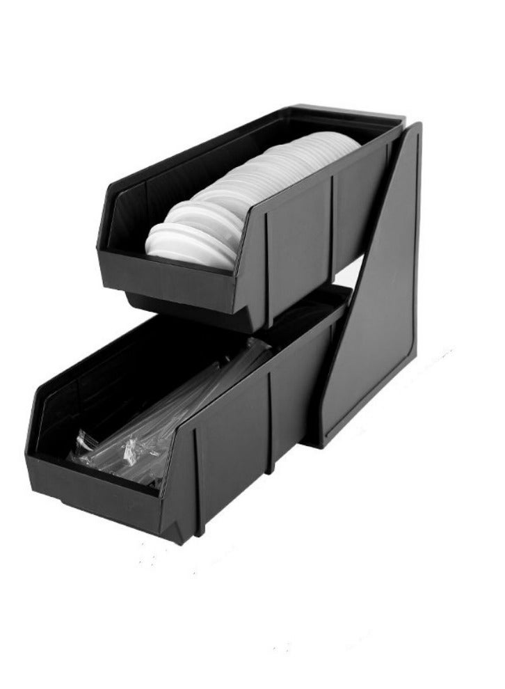 XiuWoo Fridge Organizer Coffee Station Organizer Countertop Coffee Bar Accessories Coffee Holder Tea Bag Caddy Condiment Organizer for Coffee Bar Kitchen Refrigerator Organizer Bins  - Image 1