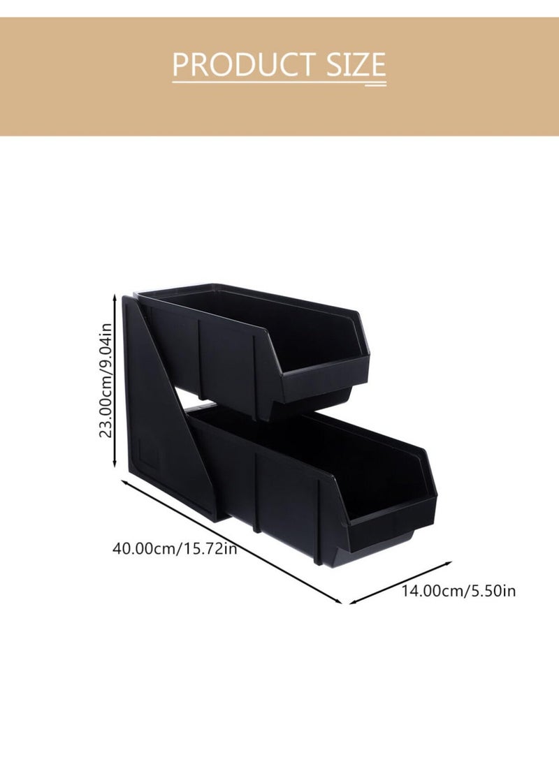 XiuWoo Fridge Organizer Coffee Station Organizer Countertop Coffee Bar Accessories Coffee Holder Tea Bag Caddy Condiment Organizer for Coffee Bar Kitchen Refrigerator Organizer Bins  - Image 3