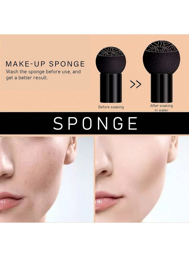 Kriloneal CC Cream Foundation Mushroom Head Air Cushion Face Makeup Moisturizing Concealer Waterproof Oil Control Long-Lasting Nude Makeup Even Skin Tone for All Skin Types(Ivory White) - Image 5