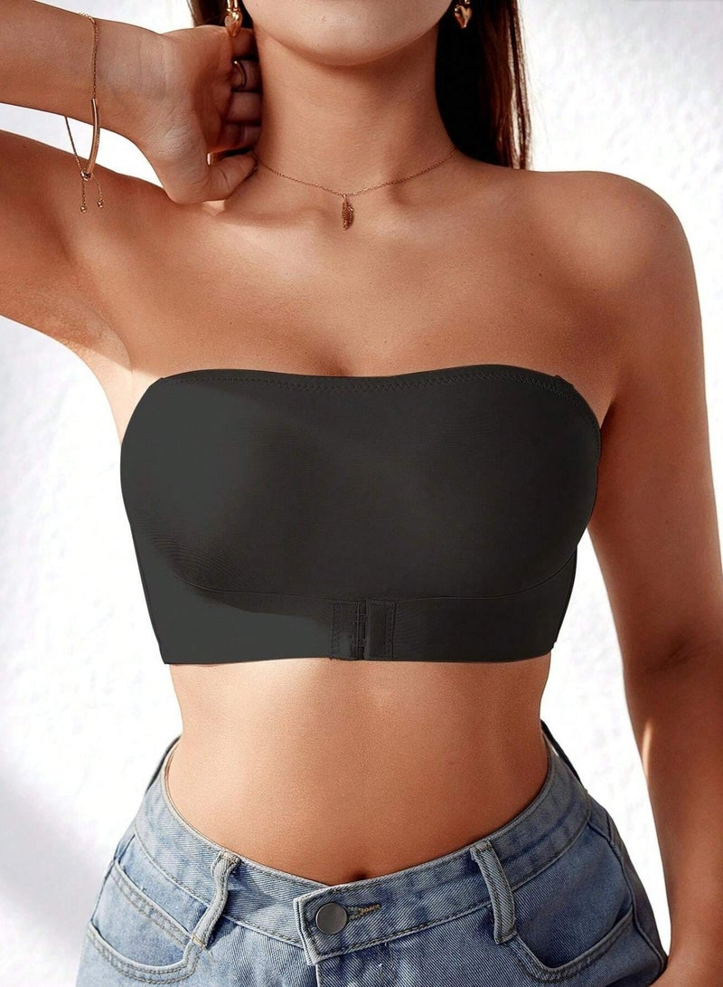 Ladies' Front Closure Wireless Strapless Seamless Non Padded Bra - Image 3