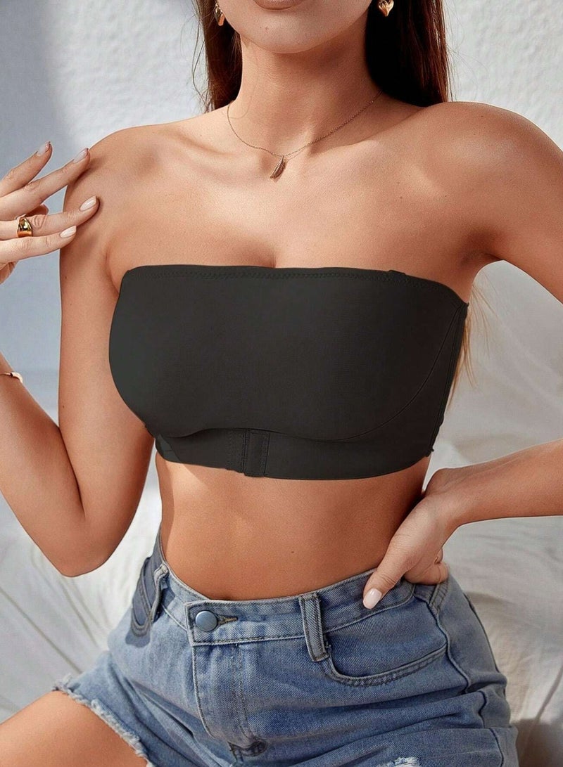 Ladies' Front Closure Wireless Strapless Seamless Non Padded Bra - Image 1