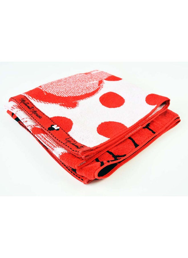 Disney Disney Minnie Cotton Hand Towels 34x80 Cm - Red  - Image 3