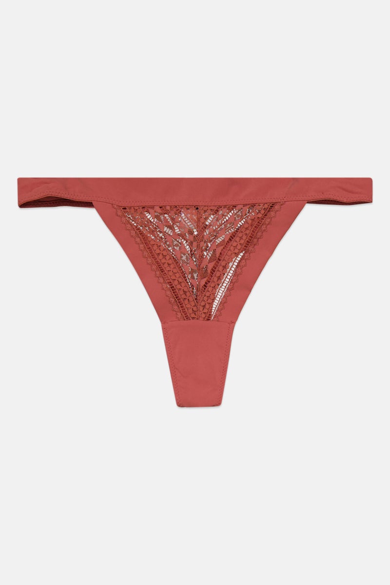 Etam Women Plain Pantie, Pink  - Image 1