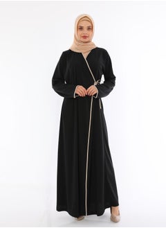Elanesa  Black Side Tied Muslim Dress  - Image 1