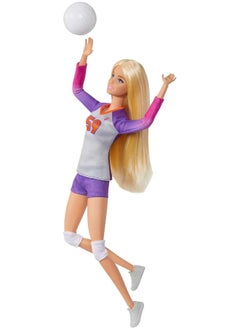 Barbie دمية باربي وإكسسواراتها، دمية لاعبة الكرة الطائرة المهنية  - Image 1