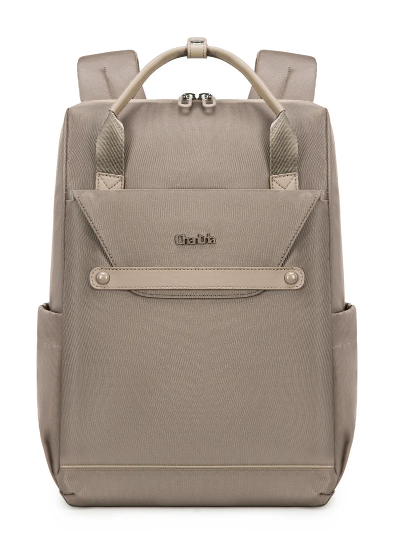 شانتريا حقيبة ظهر كاجوال للنساء مقاومة للماء متعددة الوظائف من البوليستر للاستخدام اليومي للمكتب والمدرسة والجامعة والسفر - كاكي