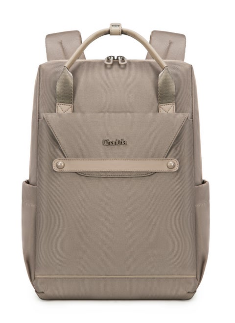 Casual Laptop Backpack for Women Water Resistant Multifunctional Polyester Daypack for Office/School/College/Travel, CB00618 - Khaki