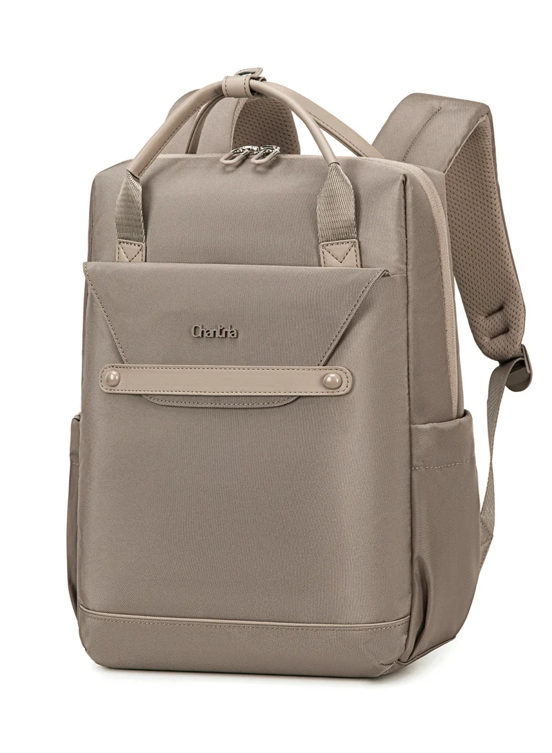 شانتريا حقيبة ظهر كاجوال للنساء مقاومة للماء متعددة الوظائف من البوليستر للاستخدام اليومي للمكتب والمدرسة والجامعة والسفر - كاكي
