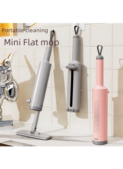 Sobam Mini Household Lazy Mop for Easy Cleaning Gray/6 mop + hook + folding bucket