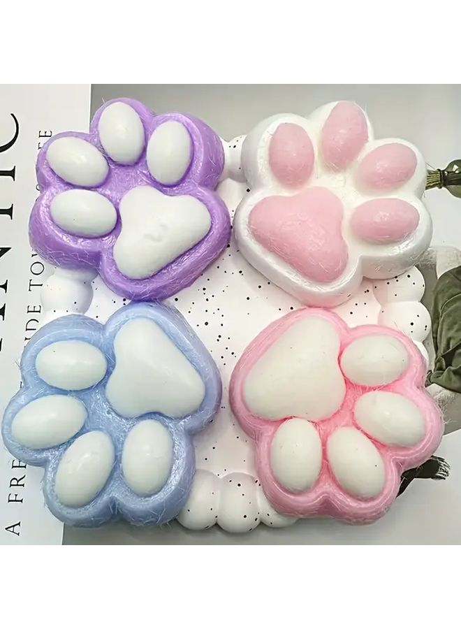 Squishy Plush Cat Paw Squeeze Toy Random Color Stress Relief Party Favor Halloween Stocking Stuffer - Image 2