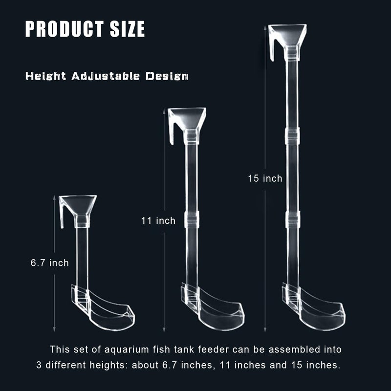 SXYYDSG Aquarium Fish Shrimp Feeding Dish Set, Transparent Shrimp Feeding Tube, Fish Tank Feeding Supplies with Feeding Ring Cleaning Brush - Image 3