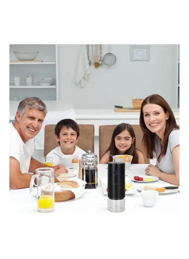 Zeemey - Portable Electric Coffee Grinder,Upgraded External Adjustment Knob, USB Rechargeable, Easy Push Button Operation with Brush, Removable Chamber for Home, Travel, Office Cafe - Image 1