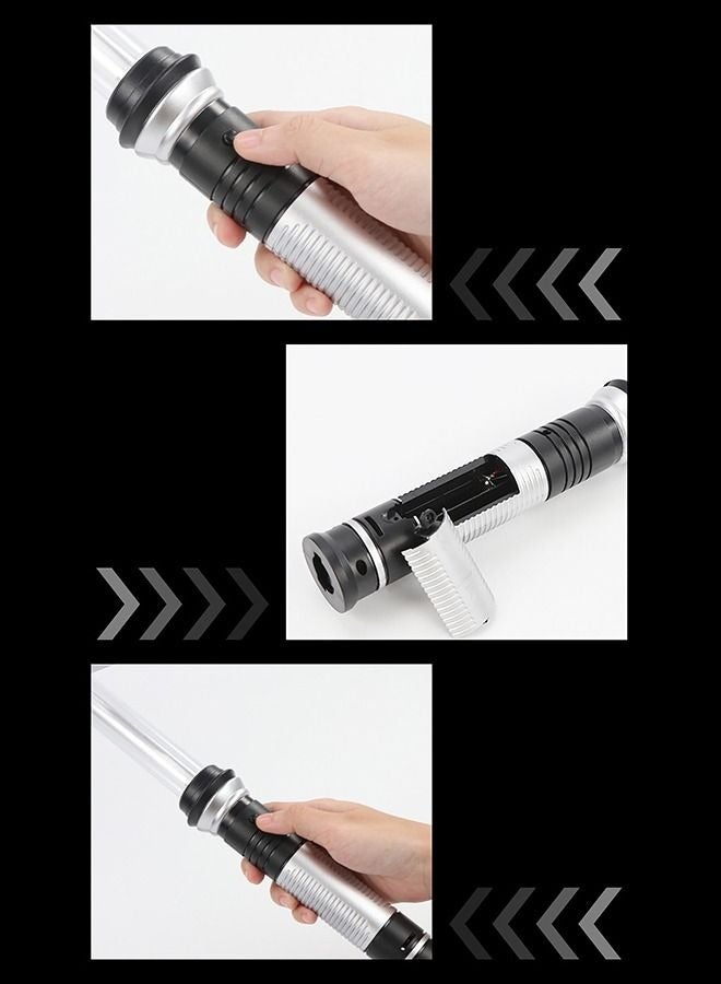 MIXDE 2PCS LED Flashing Lightsaber with Sound Motion Sensitive Retractable Spliced 7 RGB Color Changeable Party Birthday Kids Gift - Image 4