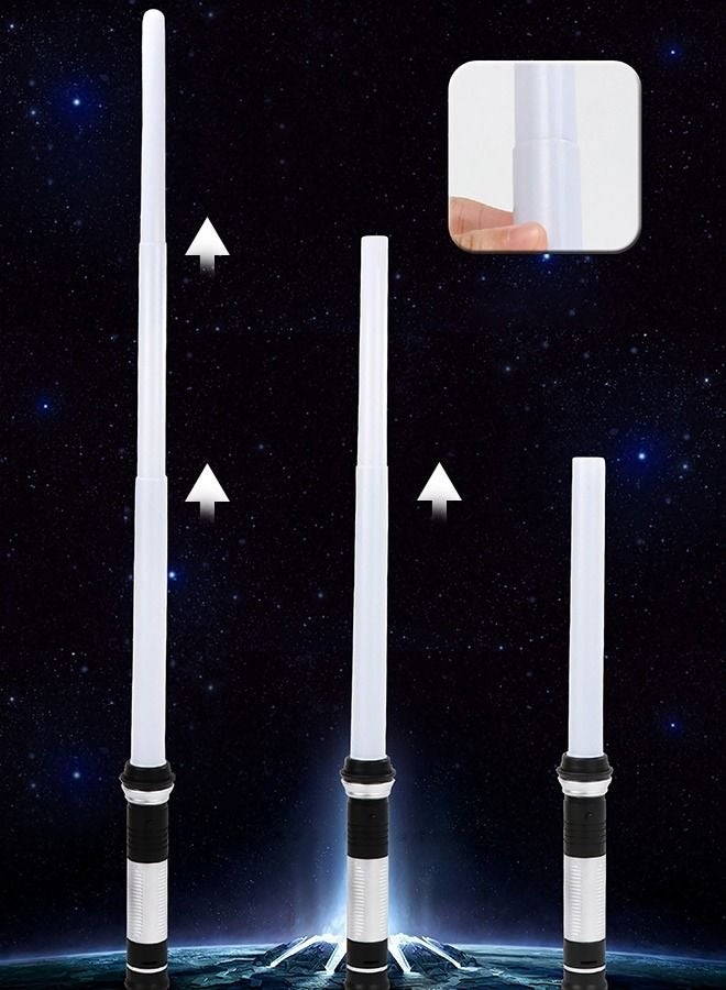 MIXDE 2PCS LED Flashing Lightsaber with Sound Motion Sensitive Retractable Spliced 7 RGB Color Changeable Party Birthday Kids Gift - Image 2