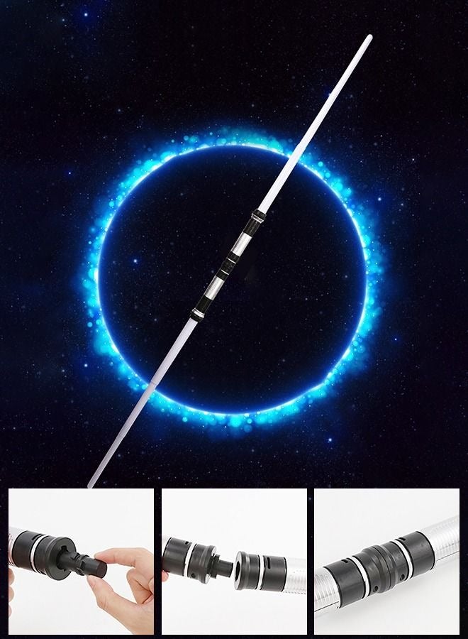 MIXDE 2PCS LED Flashing Lightsaber with Sound Motion Sensitive Retractable Spliced 7 RGB Color Changeable Party Birthday Kids Gift - Image 3