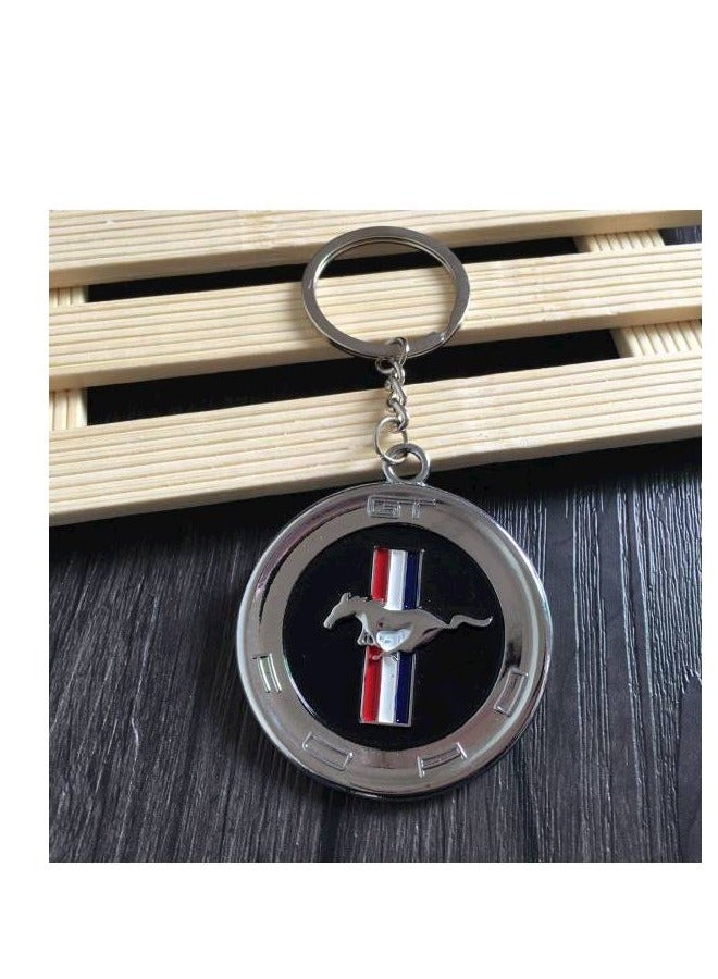 Ford Mustang Creative Ford Mustang Metal Car Mark Keychain - Image 2