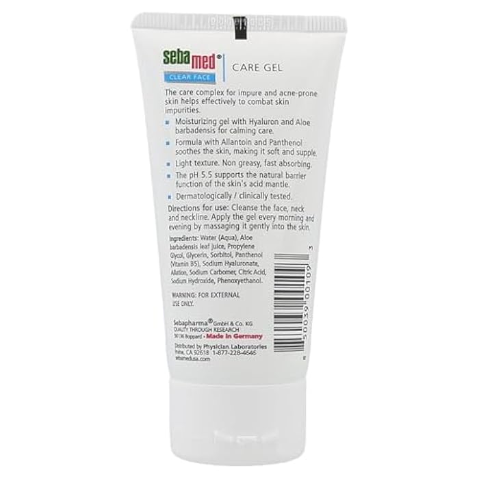 SEBAMED Clear Face Care Gel (50mL) with Aloe Vera and Hyaluronic Acid for Impure and Acne Prone Skin - Made in Germany - Image 2