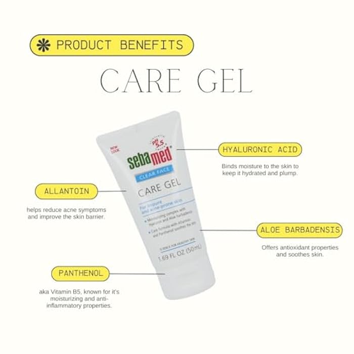 SEBAMED Clear Face Care Gel (50mL) with Aloe Vera and Hyaluronic Acid for Impure and Acne Prone Skin - Made in Germany - Image 4