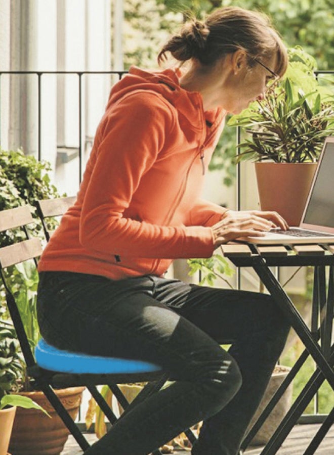 AL SANIDI Comfortable silicone pillow, car seat cushion, Blue, Size 36*41*3.5 Cm - Image 4