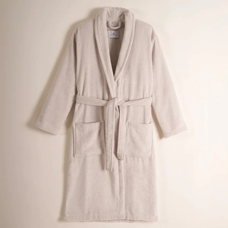 بينيلوبي 100% Cotton Bathrobe Stone Color XXL - Noa Series