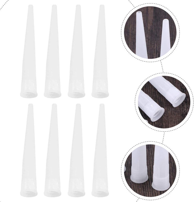 100pcs Plastic Caulk Nozzle Extension Tips, Caulking Nozzle Applicator Tool Set for Window, Door, Tile Sealing and Finishing - Image 3