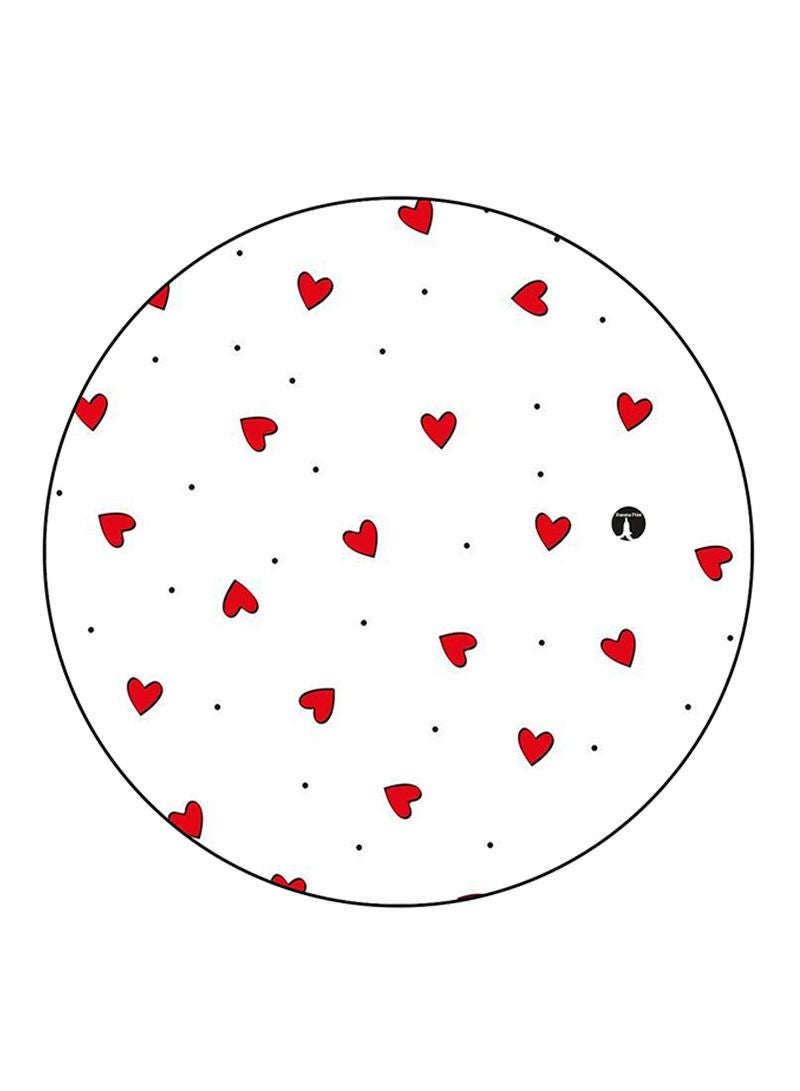 RKN Hearts Printed Large Round Pin Badge Multicolour - Image 1