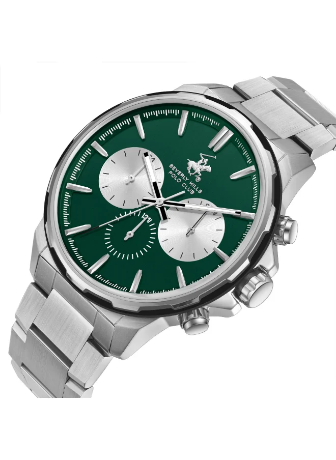 بيفرلي هيلز بولو كلوب BEVERLY HILLS POLO CLUB Men Multi Function Dark Green Dial Watch - BP3651X.370